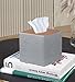 Leather Tissue Box Cover Square,Upgrade 99% Compatible Large Size,Modern Tissue Box Holder for Napkin Facial Paper,Dryer Sheet Dispenser Organizer for Bathroom Vanity Countertop,Night Stand