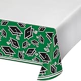 Creative Converting School Spirit Border Print Plastic Tablecover for Graduation Party, 54