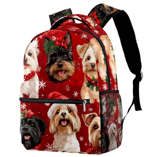 Sac à dos Campus motif chiens de Noël multicolore taille unique pour fille et garçon