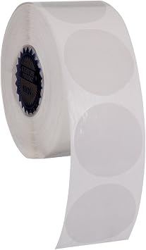 Clear Wafer Package Seals 1.5 Circle Tab Sticker Labels by Kenco (1 Pack (1,000)