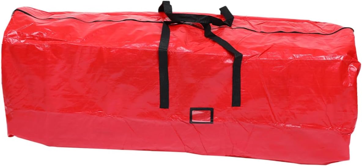 Uonlytech Christmas Tree Storage Pouch Large Waterproof Organizer Bag with Handles 165.1×38.1×76.2cm Red Dustproof Storage for Artificial Holiday Trees