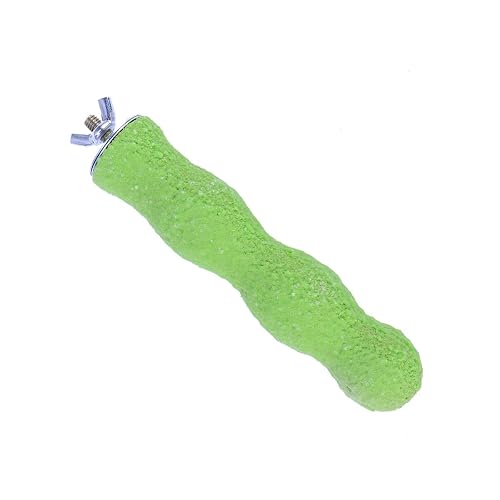 POPETPOP Soporte para pájaros, Madera, Arena áspera, Perchas, Esmerilado de uñas para pájaros pequeños