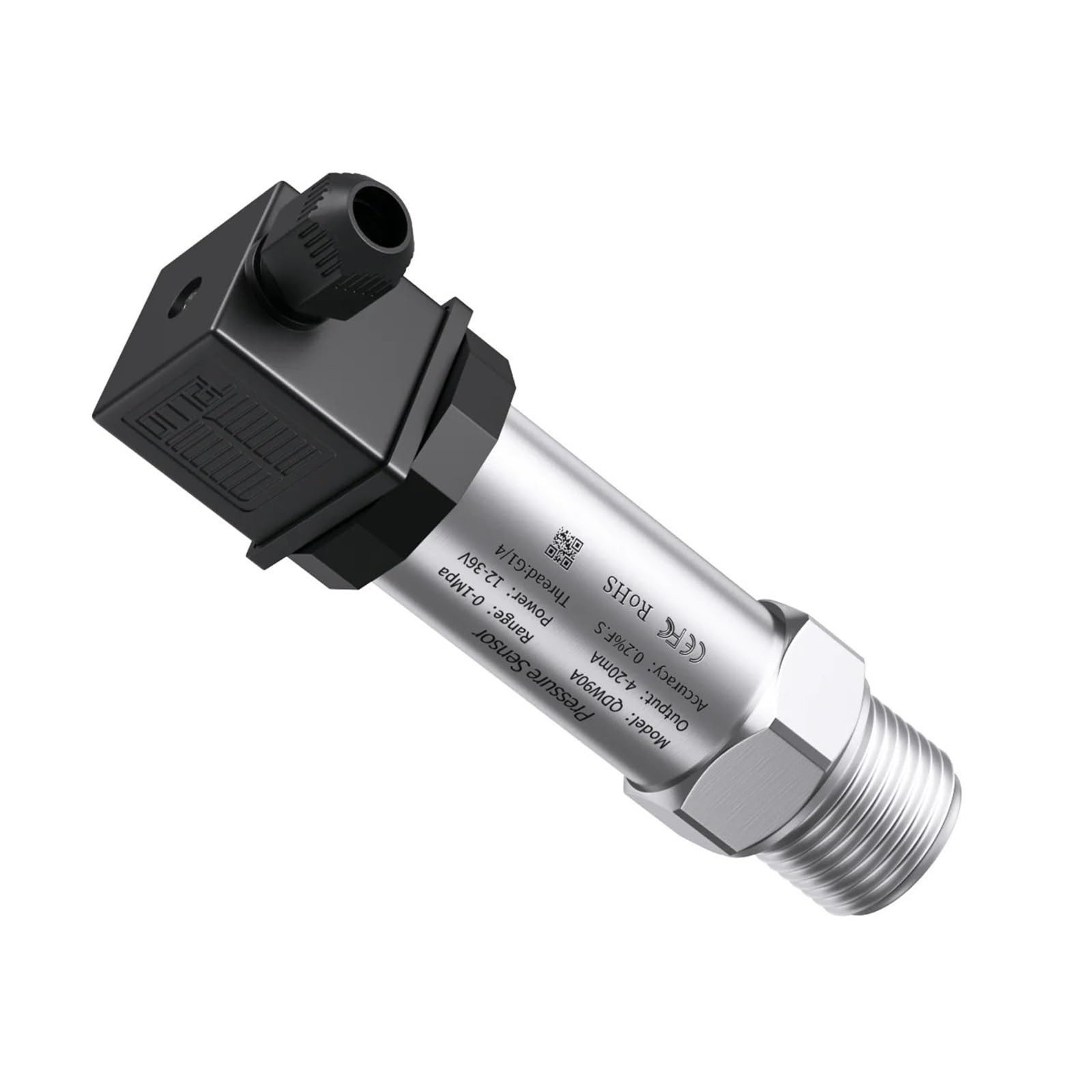 Sensor transmisor de presión de 0-10 V for agua, gas, aceite y líquidos. Manómetro de 150 psi (10 bar, 1 bar, 50 mbar, 20 MPa). 1 unidad.(0-0.16Mpa)
