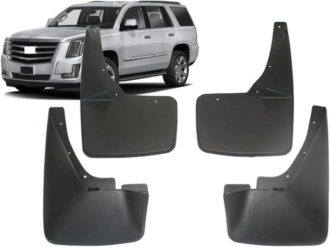 Car Mud Flaps Mudguard for Cadillac Escalade 2007-2024 Front and Rear Mudflaps Splash Guards Heavy Duty Flares 4-PC Auto Accessories,Send 1 Car Wash Towel,2021~2024