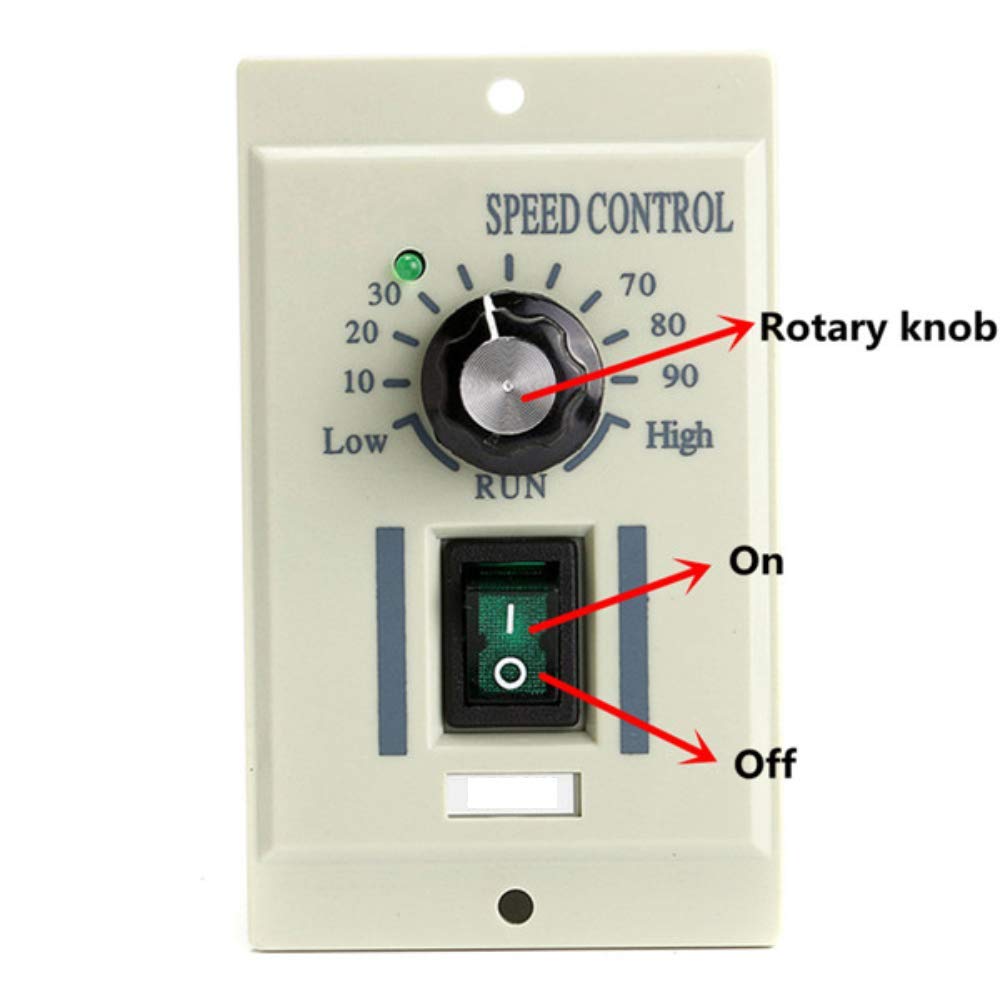 DollaTek AC220V 24V-90V Motor Controlador de Velocidad Interruptor Regulador eléctrico para imán Permanente 400W DC-51