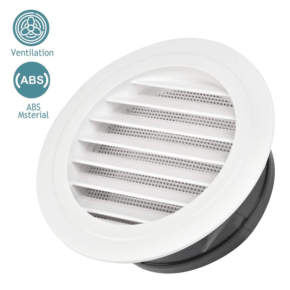 Buy FOCCTS Air Vents Louver 6 Inch, Round Soffit Vent ABS Louver Grille