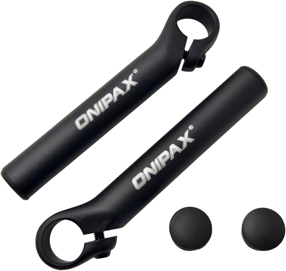 ONIPAX Bicycle Bar Ends Comfortable Ergonomic for MTB Bikes 7/8” Handlebar (1 Pair)