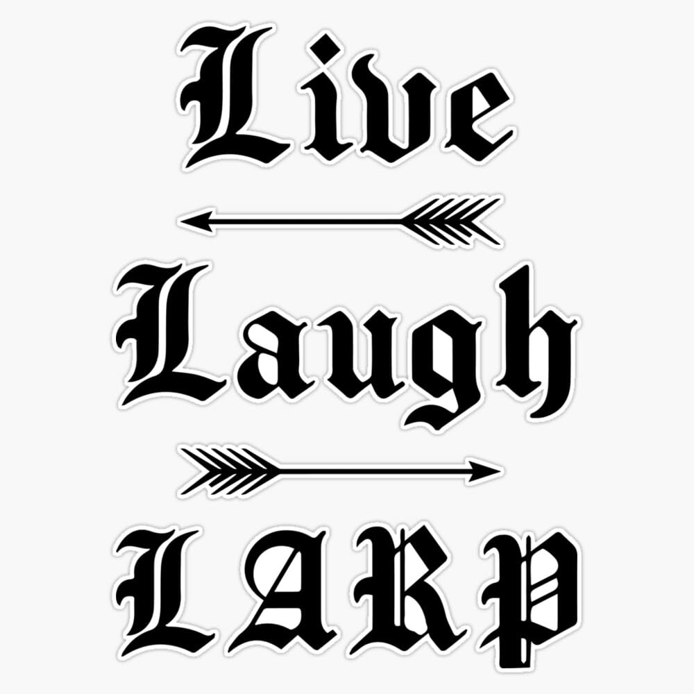 Amazon.com: Live Laugh LARP Bumper Sticker Window Water Bottle