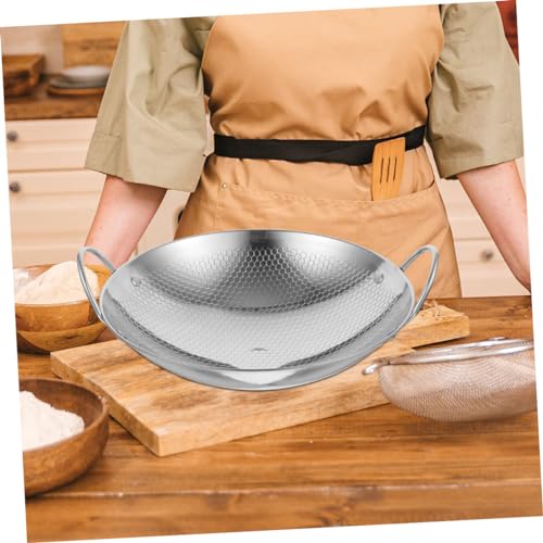 Wok de acero inoxidable IMIKEYA estructura panal  pequeño miniatura 3