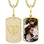 542 Gold small square pendant&cuban chain]