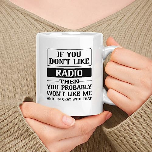Taza de cerámica blanca para regalo temática radio 11oz o 15oz
