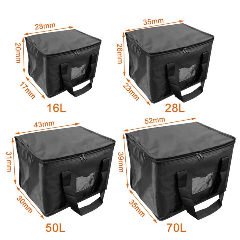 Sac Isotherme Livraison,Sac De Livraison Sac de livraison alimentaire de grande taille Sac imperméable isolé de réutilisable réutilisable sac de buffet de serveur de buffet plateau de réchauffer conte