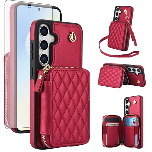 Coque Samsung S25 FE 5G idéale pour voyager - Étui portefeuille avec support vidéo