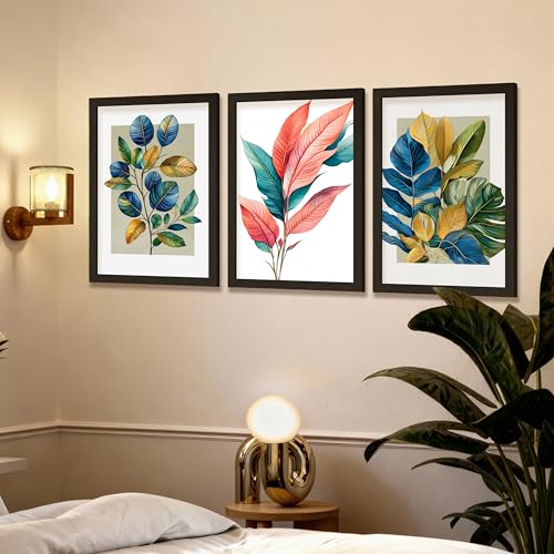 Image of NoWorries Modern Anime Wall Art Frame Paintings 300 GSM Premium Prints | Cool, Anime Character Print & Typography Frames | HD Quality Stylish Wall Paintings Home Decor for Living Room, Office & Bedroom | Wooden Finish Wall Art Frames (Set of-3) (BLACK, ART-14, 10X13INCHES)