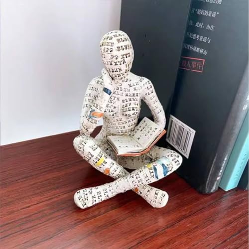 KIMISS Bookshelves Kids Grey Reading Figurine Resin - Image 4