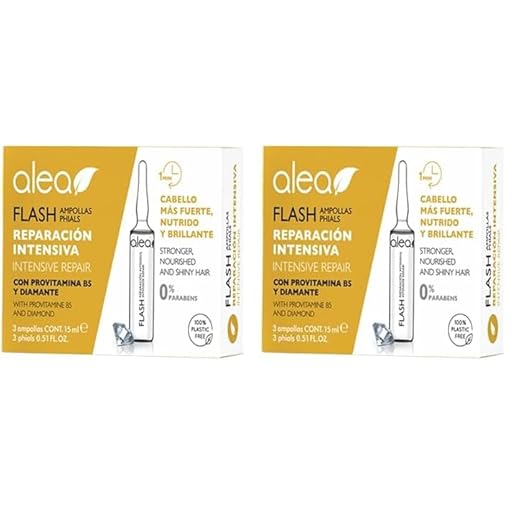 ALEA - Ampollas Hidratantes para el Cabello - Ampollas Flash - 3 x 15 ml - Nutre Intensamente el Cabello - Aporta Fuerza y Resistencia - Reparador de Puntas - Previene la Rotura - Pelo más Brillante