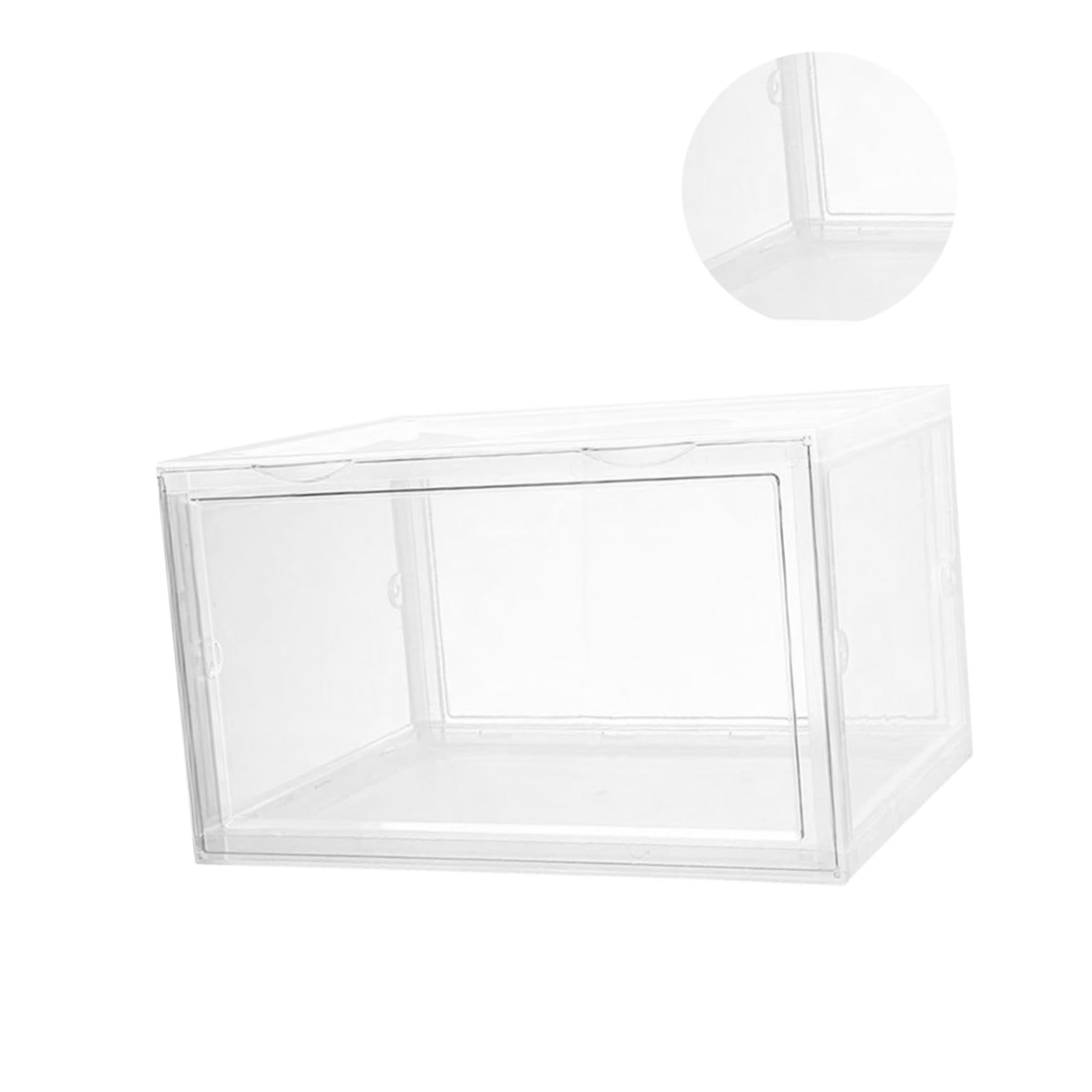 LABRIMP Boîte à Chaussures Transparente en Pp, Rangement Empilable Boucle
