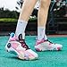 Men's Fashion Graffiti Breathable Mesh Lace Up High Top Basketball Shoes Lightweight Non-Slip Outdoor Athletic Tennis Sneakers Classic Volleyball Baseball Sport Shoes (Pink White,12)