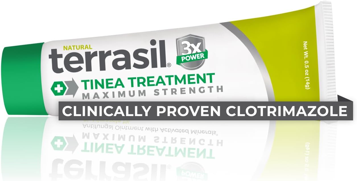 Tinea Treatment MAX Strength with All-Natural Activated Minerals 6X Faster Relief of Tinea Symptoms (14g Tube)