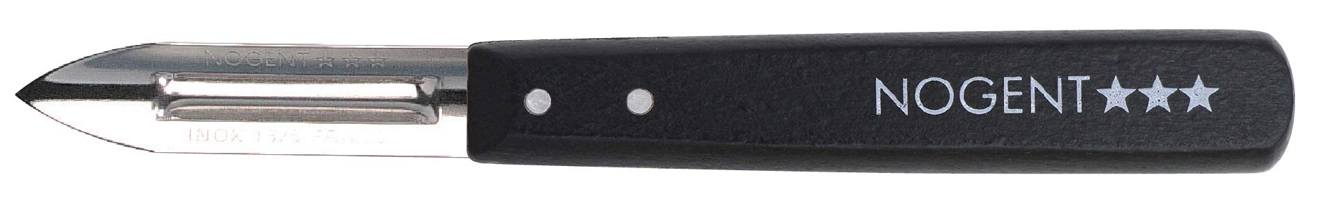 Gemüseschäler "Classic" mit Holzgriff, Schwarz – 2 Scheiben
