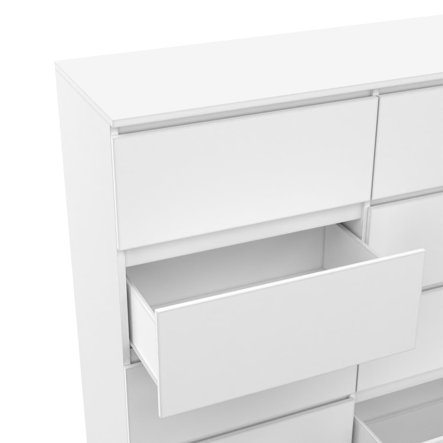 IDMarket - Commode 8 tiroirs TOMI 110 cm Bois Blanc