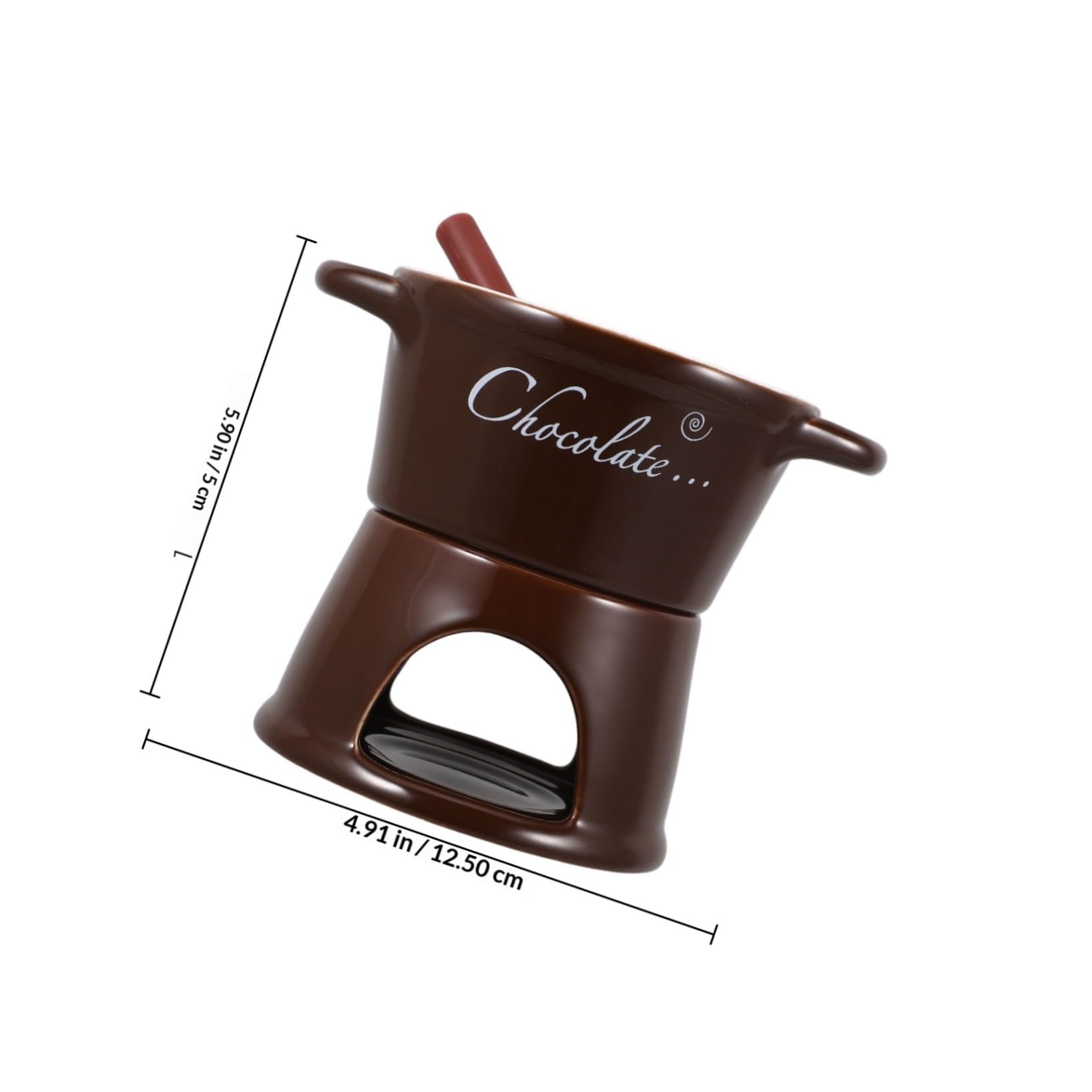 Mikinona Fondue Pot Calentador para Derretir Chocolate y Queso con Vela Té Olla para Fondue Multifuncional para Reuniones Familiares y Fiestas