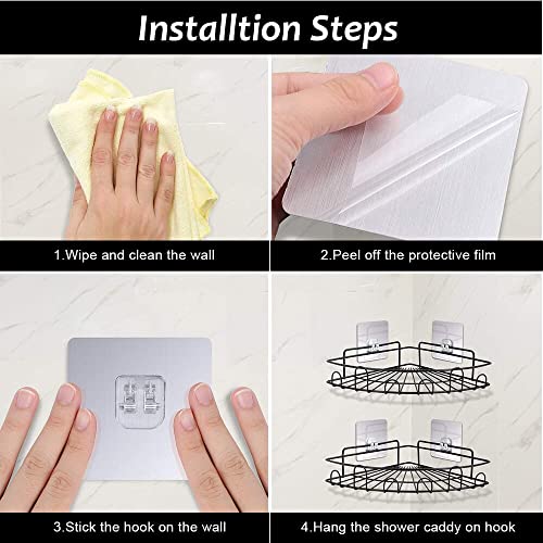 MZMing 8 pezzi Adesivo Forte per Mensole Doccia