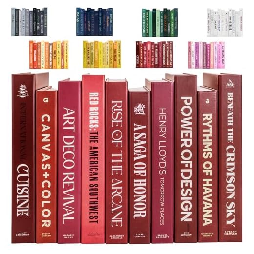 Decorative Books | Red 10 Book Set with 3 Sizes | Preassembled with Hidden Storage | Perfectly Stackable for Easy Home Staging | Book Decor to Elevate Your Space | Home Decor Made Simple!