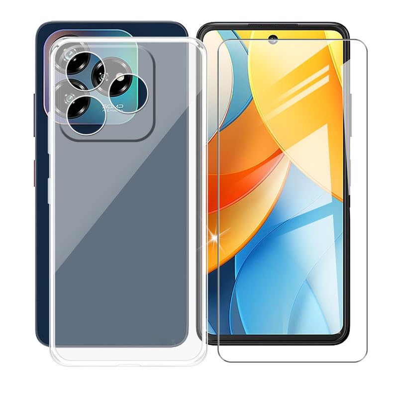 Handyhülle + 2x Schutzglas Für ZTE Blade V60 Vita – Stoßfeste TPU-Hülle Mit Erhöhten Rändern