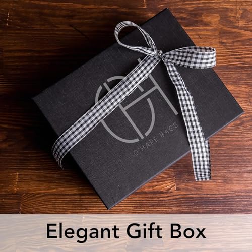 O'Hare Bags Genuine Leather Bifold Wallet for Men - RFID Blocking - Cowhide Leather - Slim, Extra Capacity Wallet - Extra Strong Stitching - Premium Gift Box (Bifold, Tan)3