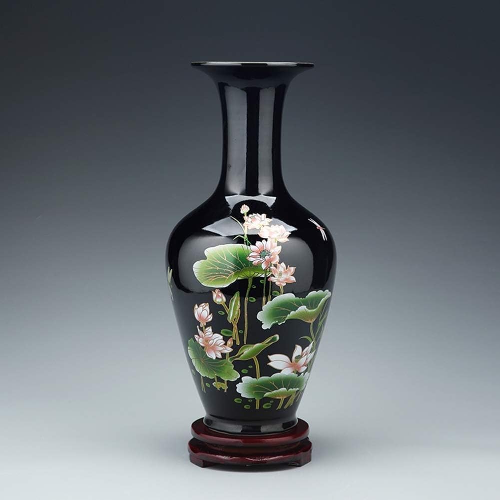 Vase Desktop Porcelain Vases Ceramic Rustic Home Decor Decorative Decorated Jars Ideal Decoration for Household Office Party(F)