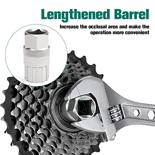 Bicycle Freewheel Remover Tool, Mountain Bike Cassette Freewheel Lockring Bottom Bracket Repair - Image 2