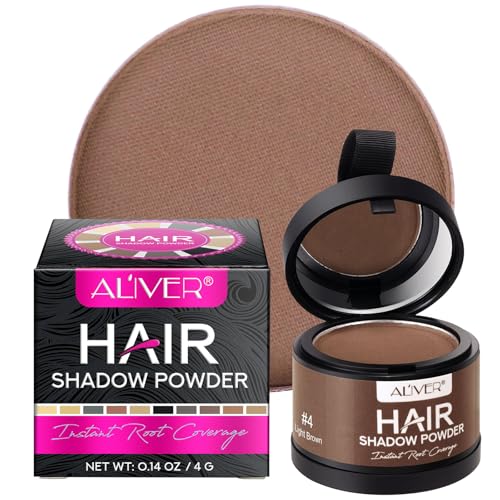 Retoca Raíces de Polvos, 4g Sombra para el Cabello, Polvo para Cubrir las Sombras para el Cbello, Uso para Rellenar el Cabello Debilitado (Marrón claro)