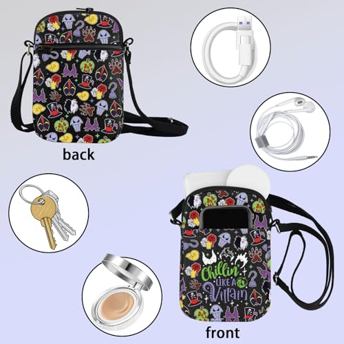 Image of ZJXHPO Villains Carry On Bag Chillin is Like A Villain Cross Body Bag Witch Shoulder Bag Evil Queen Messenger Bag (Villain CB)