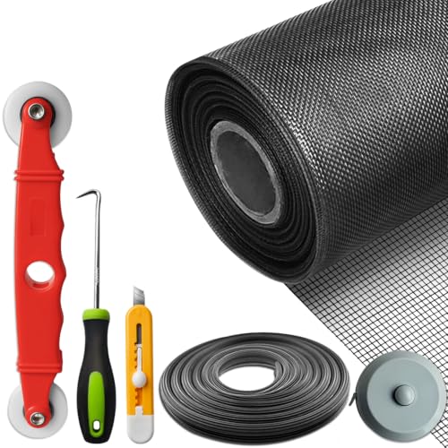 Window Screen Replacement, 39" x 78" Window Screen Door Mesh Repair Kit