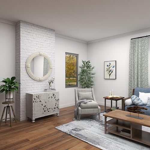 Deco 79 89515 Wooden Room Wall Mirror Coiled Rope Entryway Mirror With Wrapped Rope Accents, Wall Mounted Mirror 36 Inch X 3 Inch X 36" thumb #7