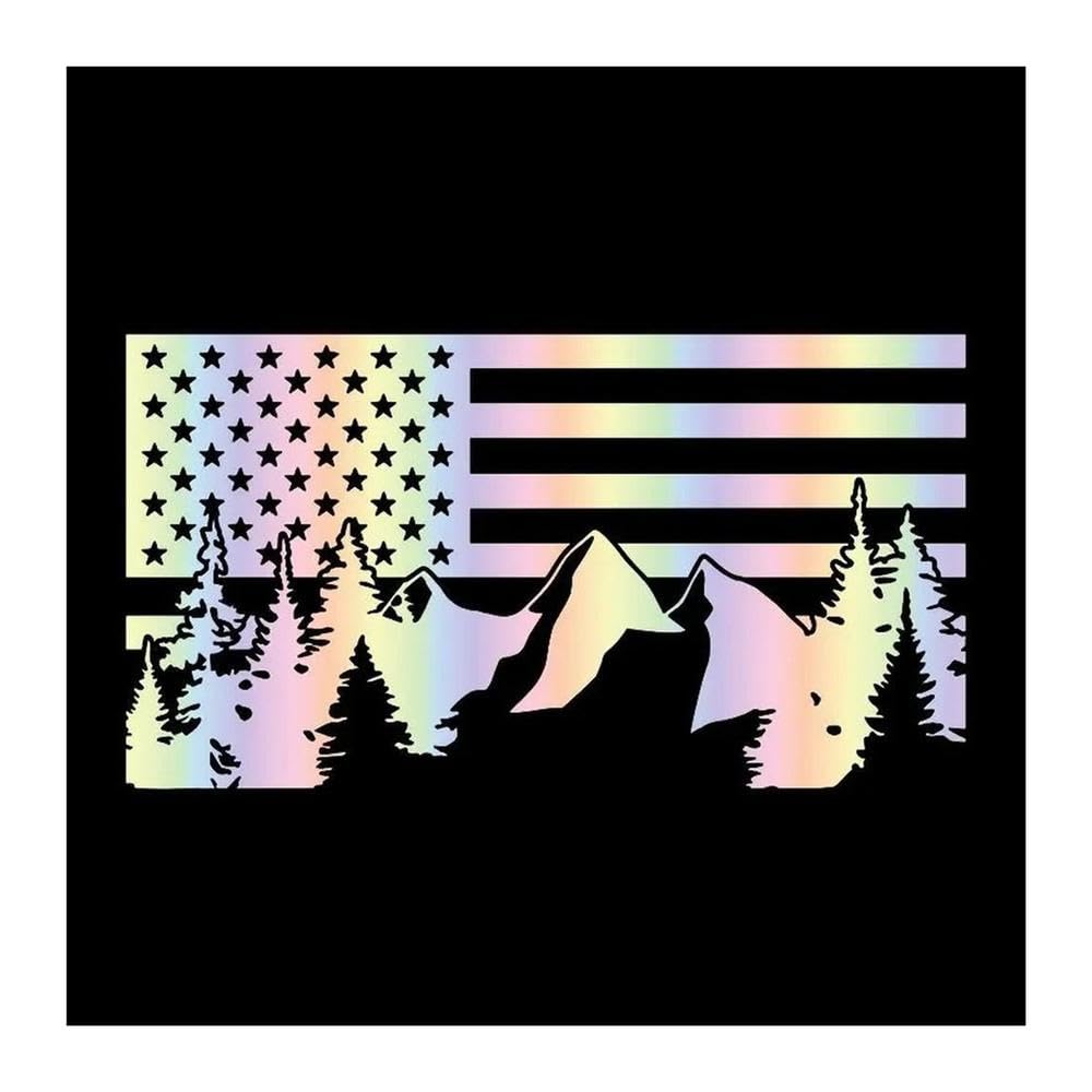 Car Stickers PVC Natural Forest Window Decoration Decals Automobile Styling Vinyl Decals(Laser,15CM X 8CM)