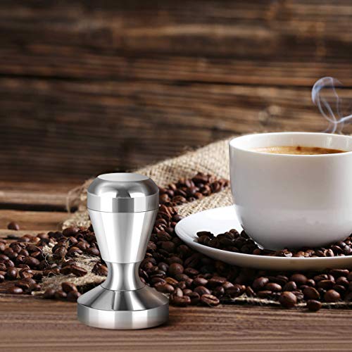 PHILORN 51mm Coffee Tamper - Stainless Steel Espresso Press with Silicone Mat for Home and Office Barista Equipment (Silver) - Image 5