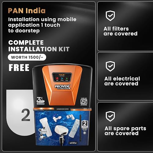 Image of Proven Jupiter RO Water Purifier for Home | RO+UF+UV+Zinc+Copper+Alkaline | 12L Storage | No Service Needed for 2 Years | TDS Adjuster | ISI Certified | Borewell & Hard Water Suitable