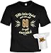 Produktbild Lustige Sprüche Fun Tshirt Bitte kein Neid weil ich mit 60 so gut aussehe! - Geburtstag tshirt mit Mini Shirt ohne Flasche!