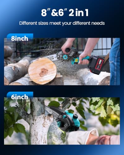 Image of Mini Chainsaw with 1500W Brushless Motor, Electric Saw for Wood Cutting