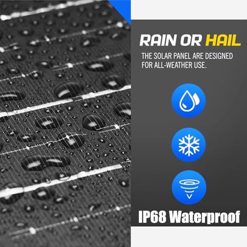 400 Watt Portable Solar Panel, 25.8% High Efficiency Foldable Compatible Solar Panels IP68 Waterproof Solar Charger for Outdoor Activities Power Station Camping Off-Grid Trip - Image 5