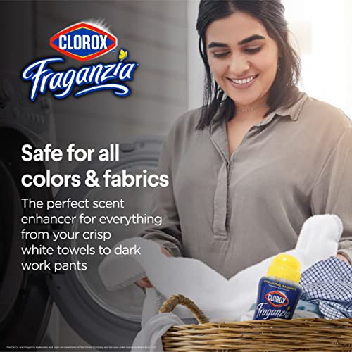 Image of Clorox Fraganzia Laundry Scent Booster Crystals, In-Wash Fragrance Beads for Fresh-Smelling Clothes & Linens, Safe for All Fabrics & Colors, Easy-Pour Bottle, Vanilla Scent, 18 Oz, 2 Pack