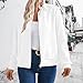 Light Weight Jackets Womens Waffle Knit Tops for Women 2025 Oversized Zip Up Sweatshirt Cropped Bomber Jacket Long Sleeve Lightweight Cardigan Plus Size Fall Fashion Casual Outfits White XXL