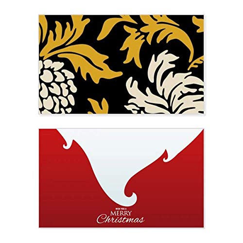 Carte de Noël vintage chrysanthème chinois pour table de fête