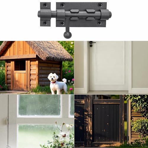 Image of 4 Inch Slide Barrel Bolt Latch Door Slide Lock Heavy Duty Gate Latches