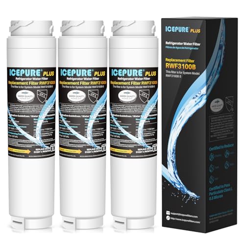 Image of ICEPURE PLUS 644845 NSF /ANSI 53 Certified Replacement for Bosch Ultra Clarity 9000194412 11034152 BORPLFTR10 REPLFLTR10 9000077104 B26FT70SNS B22CS80SNS Refrigerator Water Filter, 3PACK