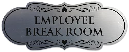 Signs ByLITA Designer Employee Break room Sign - Easy Installation