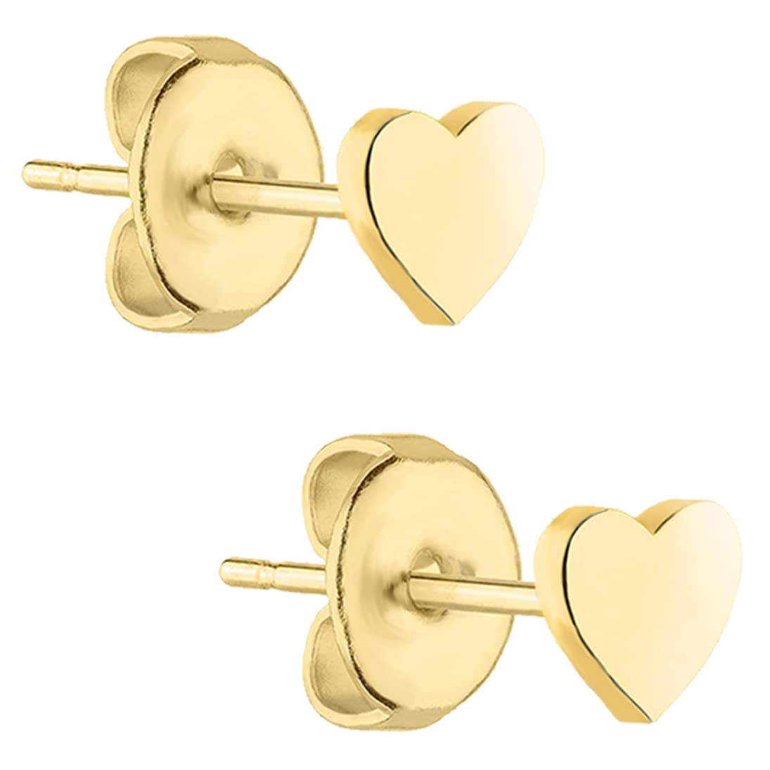 BONNYBIRD® Wasserfeste Edelstahl Herz Ohrringe Damen in Silber, Gold & Roségold, Hypoallergen dank medizinischem Chirurgenstahl