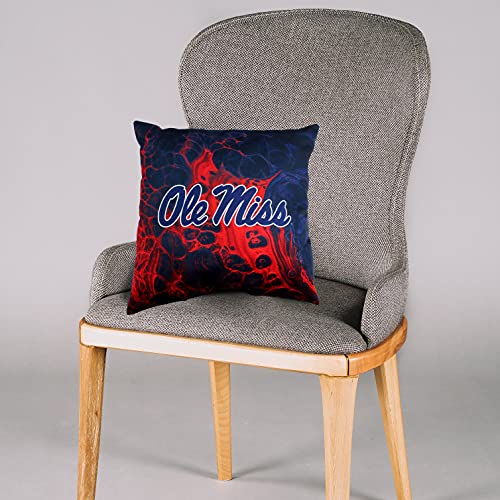 Image of Ole Miss Rebels 2 Sided Color Swept Decorative Pillow, 16 inch, Made in The USA